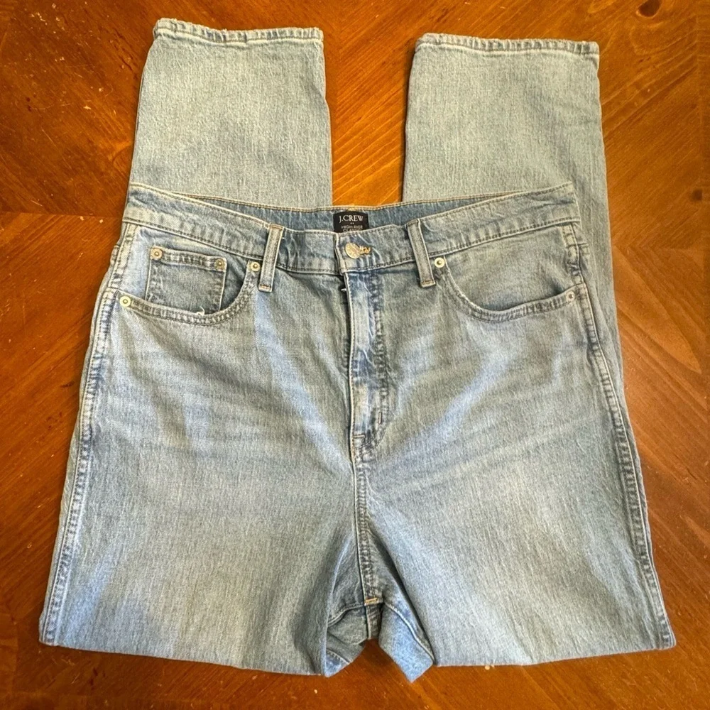 J Crew Jeans High-Rise Classic Vintage Tapered Blue Light Wash Denim Size 31